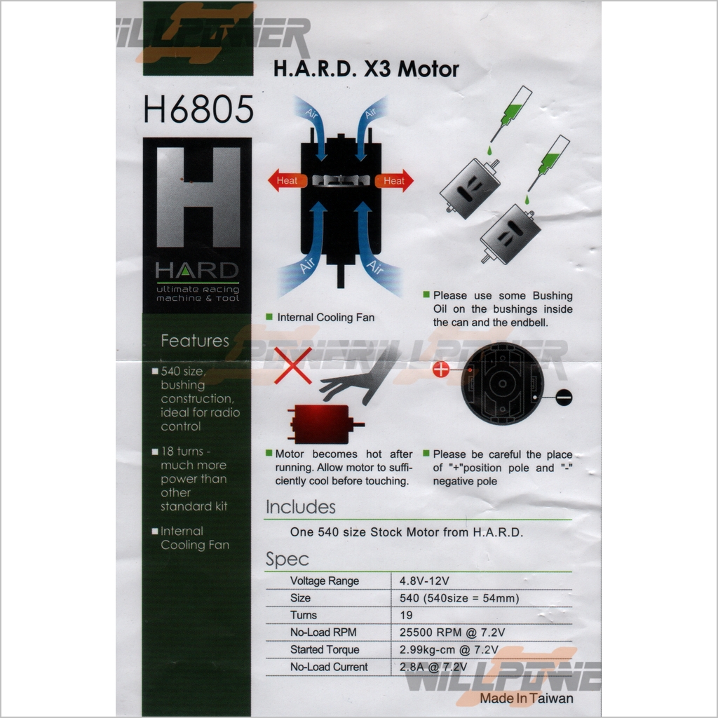 x3 brushed motor h6805 rc willpower h a r d e4d ebay x3 brushed motor h6805 rc willpower h a r d e4d ebay