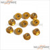 WeiHan Aluminum Lock Nuts 3mm Flange Gold 10pcs #WH-020