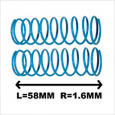 G.V. Model Shock absorber spring (R=1.6mm & L=58mm / blue). Can be used by RAMBO BUGGY, RAMBO #MV1383B [Mammoth]