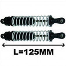 G.V. Model Shock absorber rear (R=1.5mm & L=125mm / black body & white spring). Can be used by TRUGGY #MV13902BAW15 [XT2]