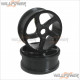 HOBAO 5 Spoke Wheel * 8 (Black) #87095B/8 [Hyper 7]