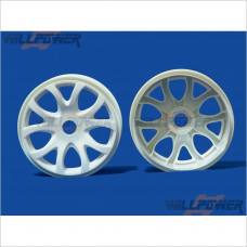 HOBAO Y Spoke Wheels 2pcs (White) #89074W [Hyper 9]
