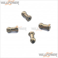 HongNor Alum. 6mm Shock End (Brown) * 4 #280-BR [SCRT-10][OB4 II][NEXX10][LD3][CRT.5][CD3]