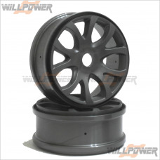 HOBAO Y Spoke Wheels 2pcs (Gray) #89074G [Hyper 9]