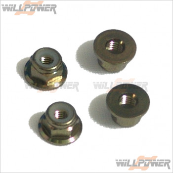 HongNor 4mm Flange Nut * 4 #MK-18 [X3 SABRE][OB4 II][LD3][CD3]