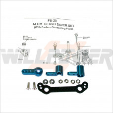 HongNor Alum. servo set (graphite steering plate/bearing) * 1 set #FS-20 [Z10]