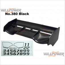 HongNor 1/8 Rear Wing (Black) #380B [X2CRT][X2CR][NEXX8]