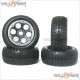 G.V. Model Desert Tire+Circle Wheel Black+Insert+Wheel Plate Aluminium w/Glued #D08B04SBA02AL2 [CAGE]