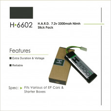 H.A.R.D. H.A.R.D. 7.2v 3300mah NiMH Stick Pack #H6602