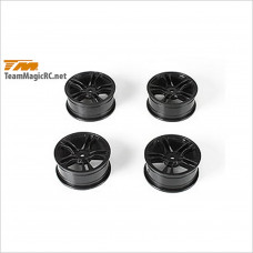 TeamMagic E4 Drift Car Wheel (5 Spoke, Black)(4 pcs) #503315BK [E4D][E4]