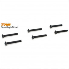 TeamMagic 3.5x25mm Steel BH Screw (6) #123525BU [M8ER][B8ER]