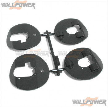 Sworkz Wheel Dust Cover Plate Set #SW-2501118 [S350 EVO][BK1]