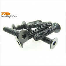 TeamMagic 3x18mm Steel FH Screw (6) #126318 [E4D]
