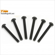 TeamMagic 3.5x28mm Steel BH Screw (6) #123528BU [E6 III BES][E6 III][E6]