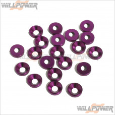 WeiHan Alum. 3mm Countersink Washer Purple (20 pcs) #WH-227