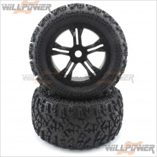 TeamMagic Mounted Tires - Splined Wheel Hubs #505313BK [E6 III BES][E6]