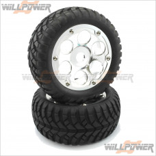 G.V. Model Desert Tire+Circle Wheel Black+Insert w/Glued #D08B04SGA02AL2 [CAGE]
