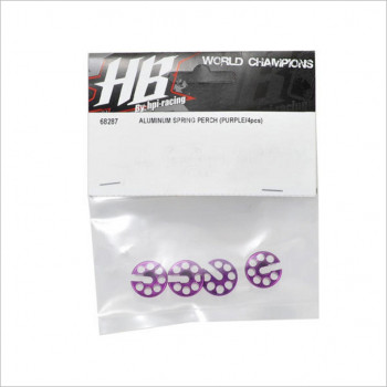 HB Racing HBS68287 HB Racing Aluminum Shock Spring Perch Set (Purple) (4) #68287 [D8]
