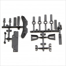 Team Associated RC10B6.3 Servo Mount Brace, Tower Covers, Wire Clips, Rod Ends #91885 [RC10B6]