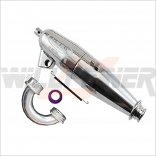 HongNor Polished In-Line Muffler Manifold Exhaust Pipe #JAMMIN-1P