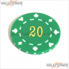 WillPower CASINO Poker Gambling Chip $20 (Las Vegas/Macau) #N4R