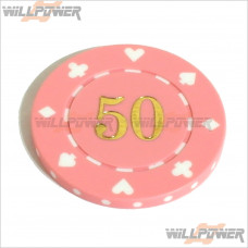 WillPower CASINO Poker Gambling Chip $50 (Las Vegas/Macau) #N4S