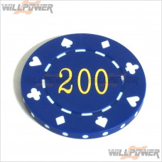 WillPower CASINO Poker Gambling Chip $200 (Las Vegas/Macau) #N4U