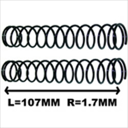 G.V. Model Shock absorber spring (R=1.7mm & L=107mm / black). Can be #MV1373BA17 [Mammoth]