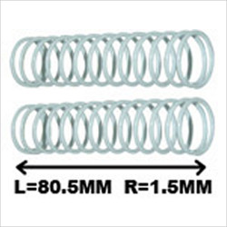 G.V. Model Shock absorber spring (R=1.5mm & L=80.5mm / white). Can be used by Electric Buggy REX, TRUGGY, FAC #MV1393W15 [Mammoth]