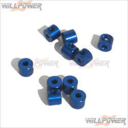 Z-Car Alum. Rod Stopper 2mm Blue #10650B-1 [ZMXB8]