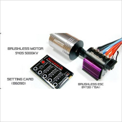 NOVATECH 90A Brushless ESC + 5000KV Motor + Card (Car) #PW-750M NOVATECH 90A Brushless ESC + 5000KV Motor + Card (Car) #PW-750M