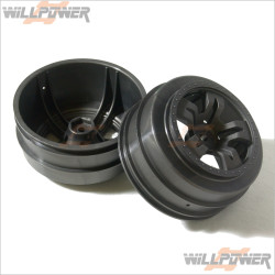 HOBAO Gray 10 SC Wheel, 2 pcs #11034 [Hyper 10SC]