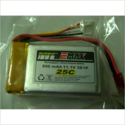 WeiHan E-MAX 11.1V/850mA(25C) Li-Po Rechargeable Battery #WH-502