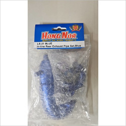 HongNor In-line Rear Exhaust Pipe Set, Blue * 1 set #LS-31BLUE
