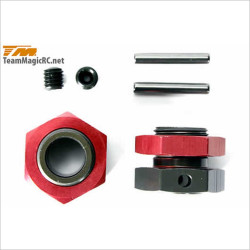 TeamMagic Aluminum Wheel Adapter, Pin & Nut (2) #560123 [M8JR][M8ER][M8]