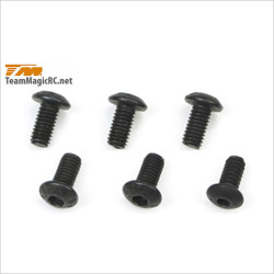 TeamMagic Steel Button Head Screws #126308BU [MF Pro][M8JR][M8ER][G4RS][G4][E6 III BES][E6][E5][E4RS III][E4D MF][E4D][B8ER]