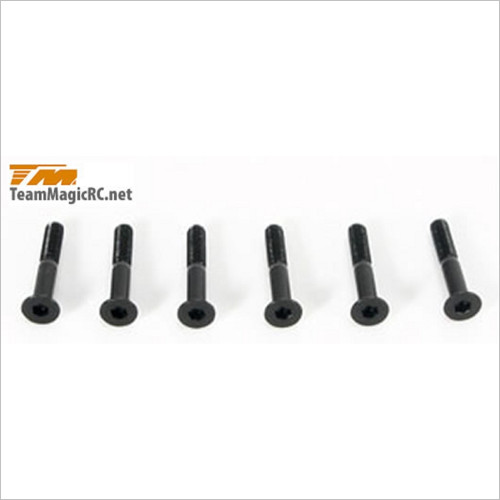 TeamMagic 3.5x18mm Steel FH Screw (6) #123518 [M8JR][M8ER][B8ER]