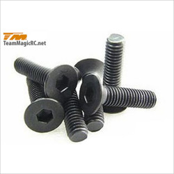 TeamMagic Steel FH Screws #126314 [M8JR][M8ER][E5][B8ER]