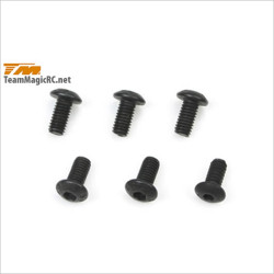 TeamMagic Steel Button Head Screws #126306BU [MF Pro][M8JR][M8ER][E6 III][E6][E5][E4RS III][E4JR II][E4D MF][E4D]