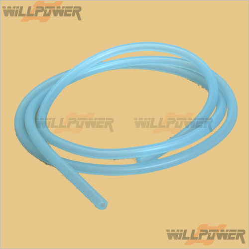 JiaBao 100cm Transparent Blue Cilicon Fuel Tube 2.4mm x 5.5mm #JBOL-5009