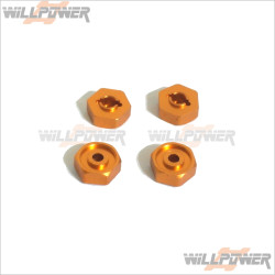 CASTER Alum. Wheel Adapter 1/18 to 12mm #F18PT-023 [F18]