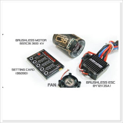 NOVATECH 35A Brushless ESC + 3600KV Motor + Card (Car) #PW-320M