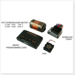 NOVATECH 120A Brushless ESC + 6400KV/5.5T Motor + Card (Car) #PW-720M-55 NOVATECH 120A Brushless ESC + 6400KV/5.5T Motor + Card (Car) #PW-720M-55