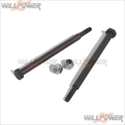 Sworkz Rear Hub Carriers Hinge Pin w/ Nut #SW-330401 [S350 EVO][S350 BE1][S350]