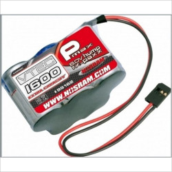 NOSRAM NOSRAM P-MAX VTEC 1600EC Extra Capacity RX-Pack Futaba 6.0V-1600mAh-Hump, 99162 #99162