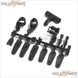 Sworkz Steering Bellcrank w/ Servo Horn #SW-2501122B [S350 EVO][S35-4][S35-3][BK1]