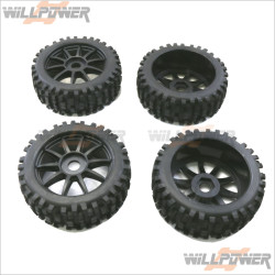G.V. Model Rally Tires NR + 10 Claw Wheels #D08B03NRSBA1 G.V. Model Rally Tires NR + 10 Claw Wheels #D08B03NRSBA1