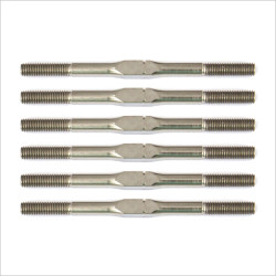 Team Associated RC10B6.1 FT Titanium Turnbuckle Set, 3x48 mm/1.875 in, silver #91727 [AE]