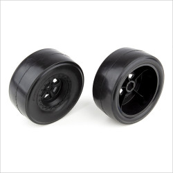 Team Associated DR10 Rear Wheels and Drag Slick Tires, mounted #71072 [DR10][AE]