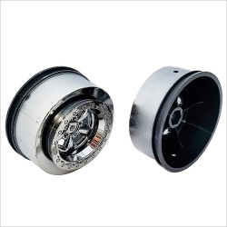 Team Associated TEAM ASSOCIATED DR10 DRAG REAR WHEELS BLACK CHROME #71076 [DR10]